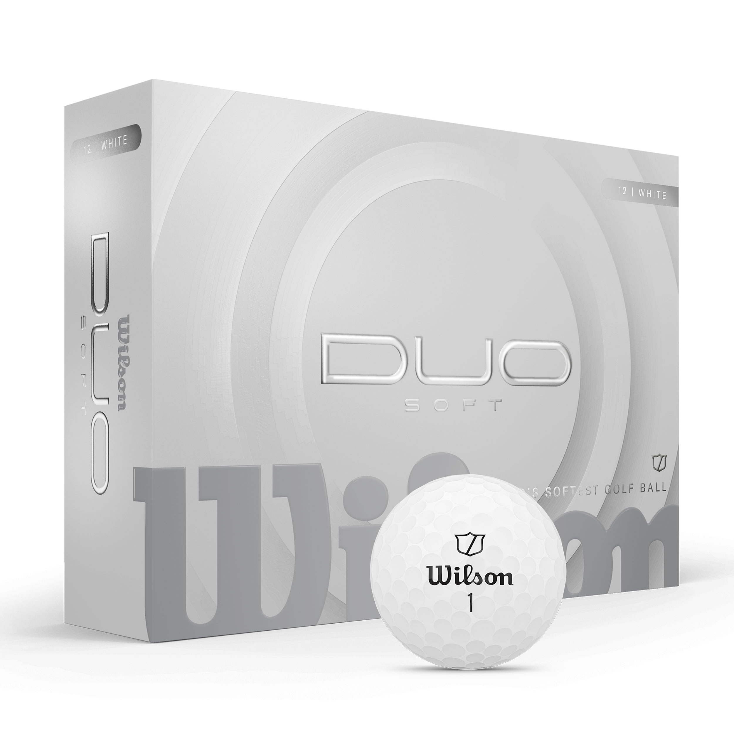 Wilson DUO Soft White Golf Balls - 1 Dozen